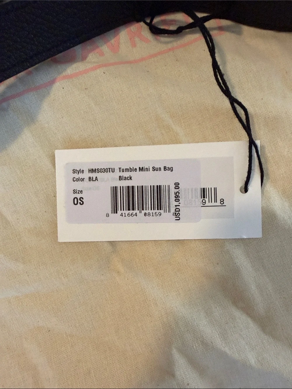 Mansur Gavriel Mini Sun Bag Black Tumble Leather with Tag and dust bag